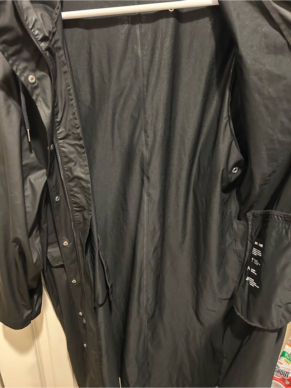 Samsoe Samsoe Stala Long Raincoat Jacket Black , Small - Picture 13 of 15